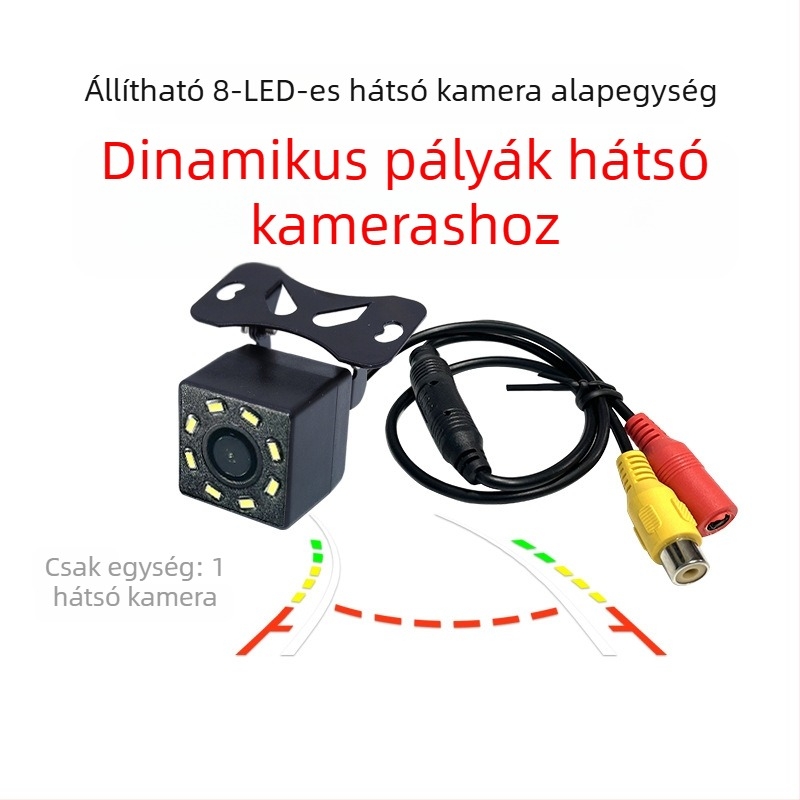 CCD dinamikus trajektóriával rendelkező hátsó tükör kamera, éjjellátóval, BYC-8023, 12V, 170° látószög, 928x500 felbontás, AHD/CVBS jel