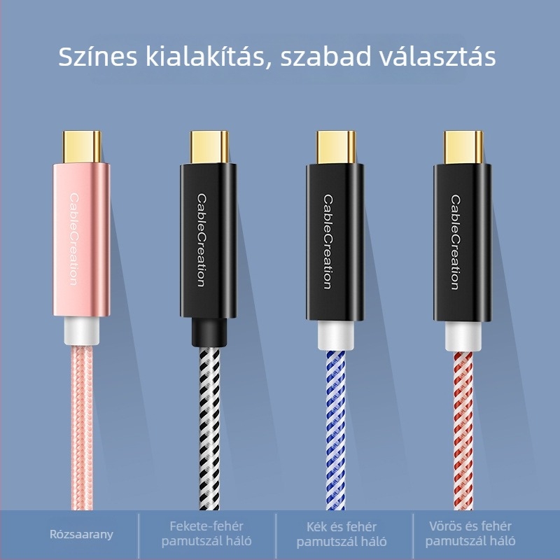 Type-C hosszabbító kábel, férfi‑tól nőig, 10Gbps adatátvitel, 60W gyors töltés, alumínium ötvözet burkolat