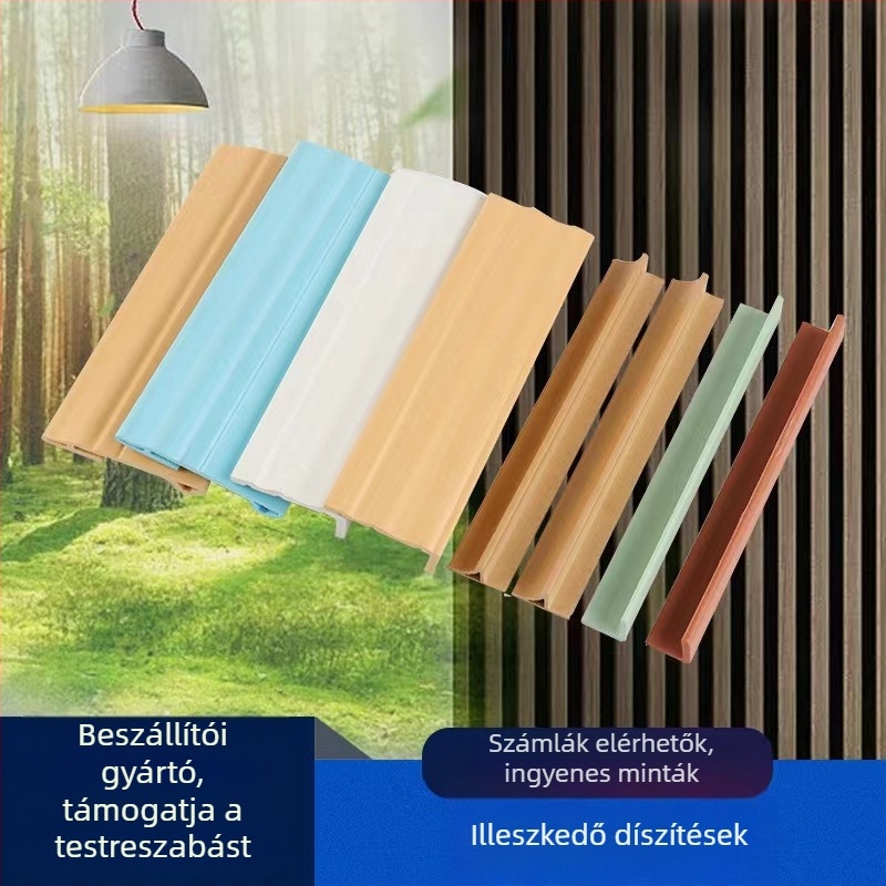 Fali panel burkolópanel — Anyagok: PVC kő-plasztik panel, bambuszfa rostpanel, integrált falpanel, fa furnír; Modell: falpanel wainscoting; Hangszigetelés: 0.35-0.8; Hővezetés: 0.11; Szerelés elérhető
