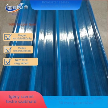 FRP tetőcserép - üvegszál-erősített műanyag, poliészter korrózióvédett, tűzálló tetőlemez