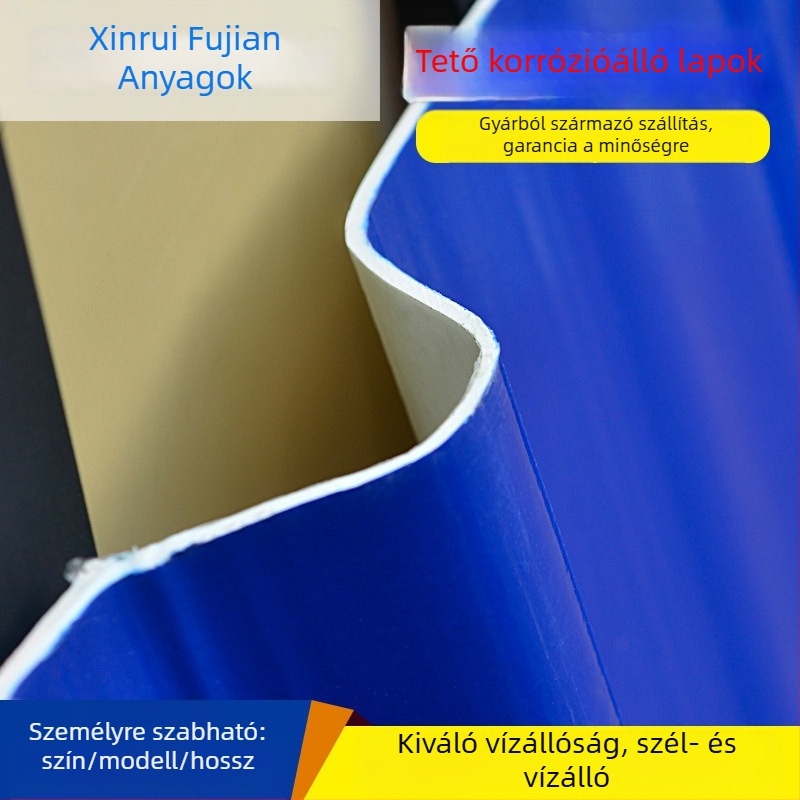 FRP tetőcserép - üvegszál-erősített műanyag, poliészter korrózióvédett, tűzálló tetőlemez