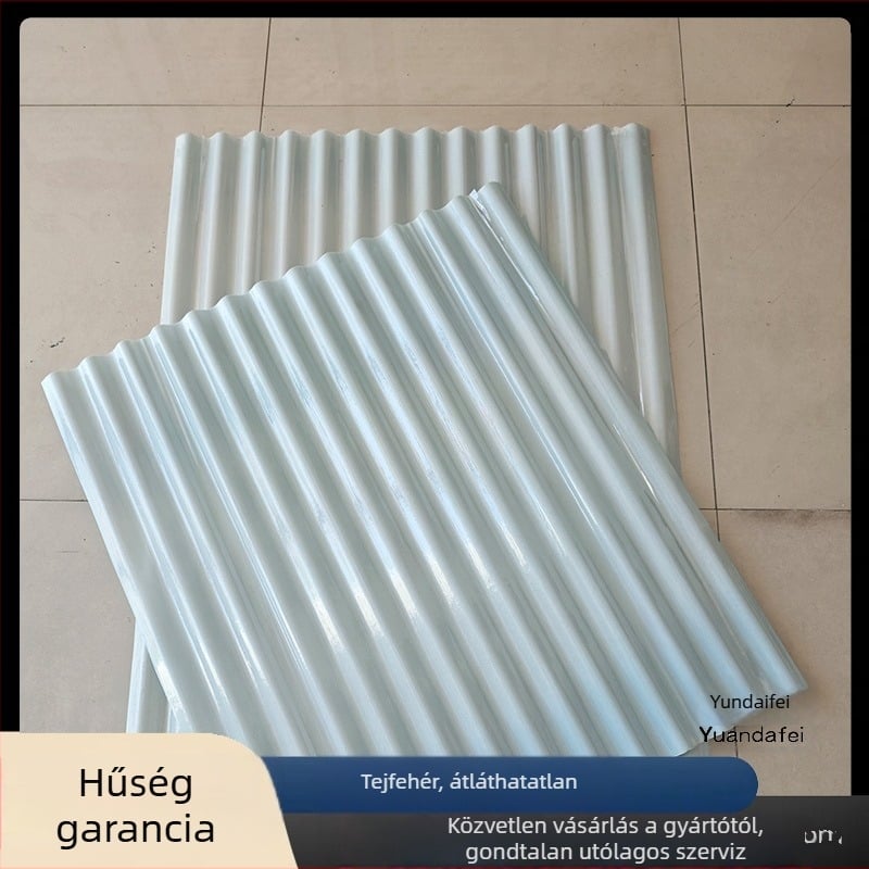 FRP tetővilágító panel, kis hullámtípus, UV védelem, esőálló, átlátszatlan