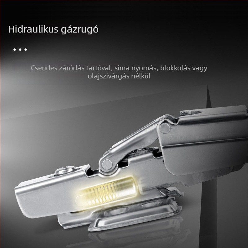 Guangdian hidraulikus csillapító pánt fából készült ajtókhoz és szekrényekhez, nikkelezett hidegen hengerelt acél, 165/175/180 fokos nagy- és sarokpántok