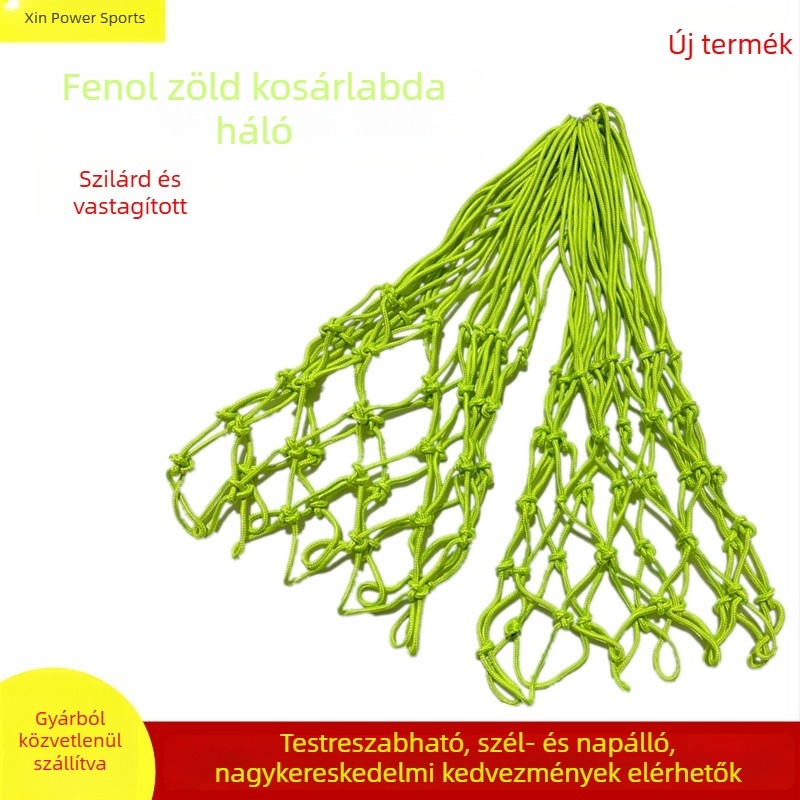 Kültéri kosárhoz tartozó háló, nylon, 230 g, Xin Power, testreszabható feldolgozás