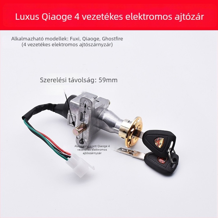 Elektromos ajtózár elektromos járművekhez (Alkalmazási terület: elektromos ajtózár; Modell: Qiaoge; Márka: Mojielong)