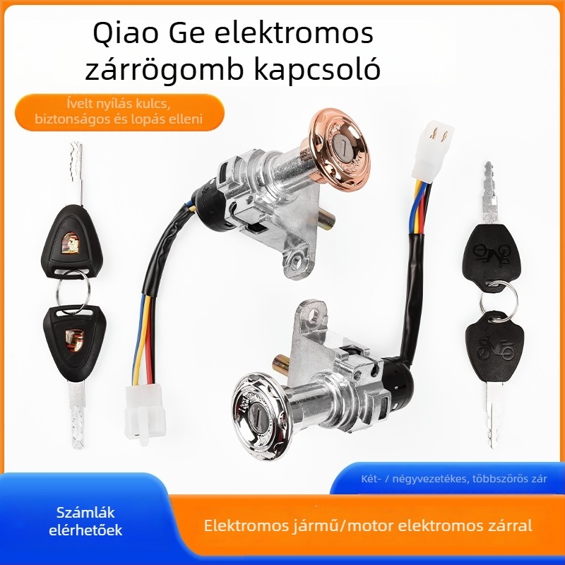 Elektromos ajtózár elektromos járművekhez (Alkalmazási terület: elektromos ajtózár; Modell: Qiaoge; Márka: Mojielong)