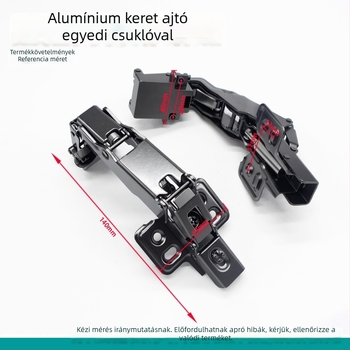 Szekrényajtó pánt, 180°-os alumínium keret, Lei Qi