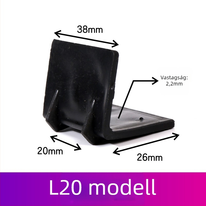 PP műanyag sarokvédők és csúszásmentes hevederzárak ipari csomagoláshoz — típusok L20/L32, papírsarokvédők 10 cm és 5 cm, nehéz stílus 50 mm