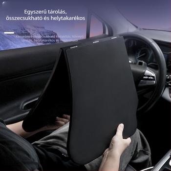 Amukeke Autóba szerelhető összecsukható mini asztal – univerzális illeszkedés, forgás, többfunkciós, összecsukható, műanyag, rögzítés snap-in