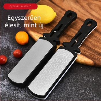 Gyémántos késélező - kétoldalas, 400-as szemcse, konyhai késekhez és ollókhoz