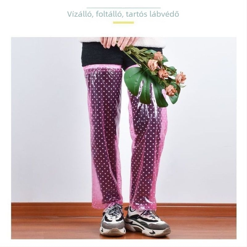 Uniszex esőponcsó hosszabbított ujjaival és lábszárvédőkkel, műanyag anyag, átlagos vastagság, túrázásra