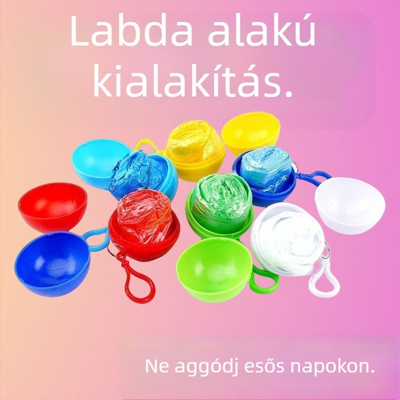 Egyszer használatos gömb alakú esőponcsó túrázáshoz és raftinghoz felnőtteknek, hordozható