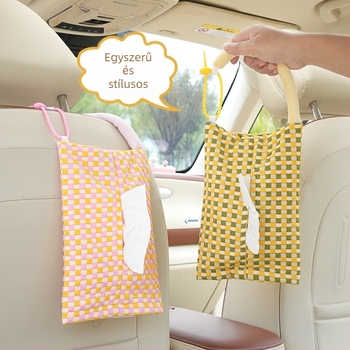 Textil autó szalvétatartó, függő, DIY tervezés, testreszabható modellek