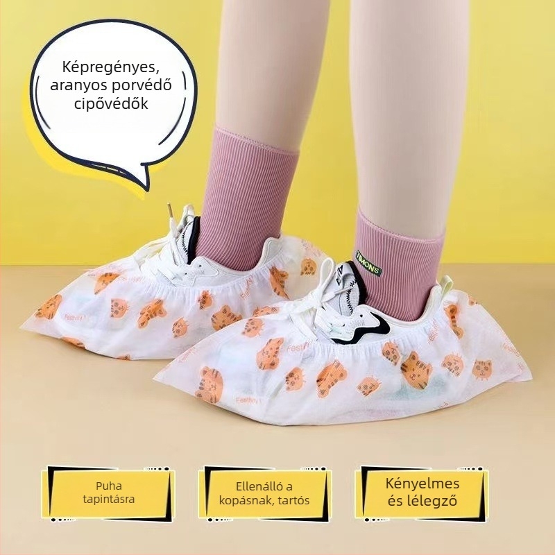 Egyszer használatos cipővédők – nem szőtt anyagból, vízálló, vastagított, beltéri használatra, csúszásmentes