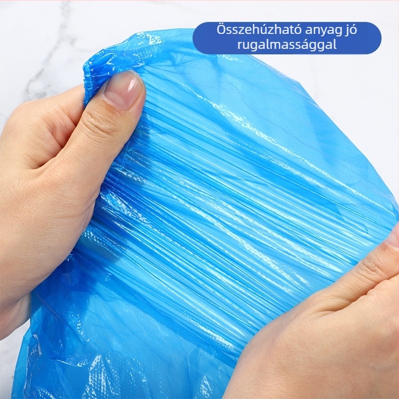Egyszer használatos, vastagított cipővédők beltéri használatra, csúszásmentes és kopásálló műanyagból (PE/polietilen)
