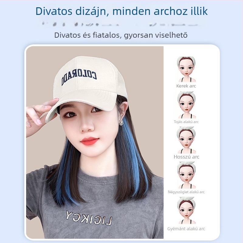 Integrált parókás sapka nőknek, lélegző hálószerkezet, vékony dizájn, rövid haj, modell AT1034, hőálló selyem, 205 g, Nem festhető vagy permelhető