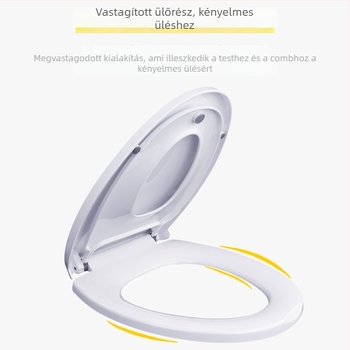 WC-fedél felnőttek és gyerekek számára, kettős használat, anyag: PP tábla, csillapító, lyukak közötti távolság állítható 10–20 cm, OEM