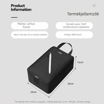 Cipő tároló táska utazáshoz – nylon, modern minimalist stílus, kód 6975, 2025-ben bevezetve