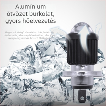 LED fényszóró motorkerékpárhoz, elektromos járműhöz és triciklibe – univerzális 12V-85V, 12W, 3500lm, 4000K, alumínium ház