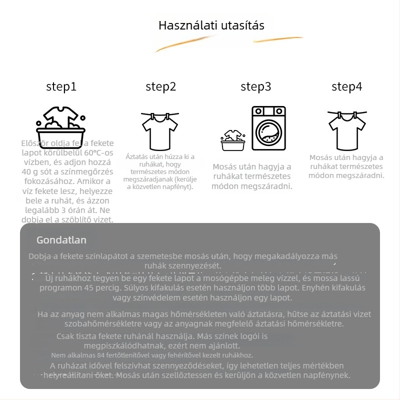 Ruhák sötétítő tabletták, Sötétítő helyreállító szer, 9,1 kg bruttó tömeg, Alapcsomagolás