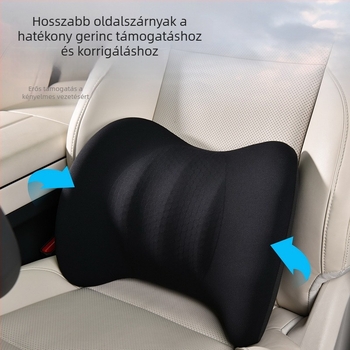 Vezető és utas fej- és deréktámasz készlet, légáteresztő gel memóriahab, poliészter huzat