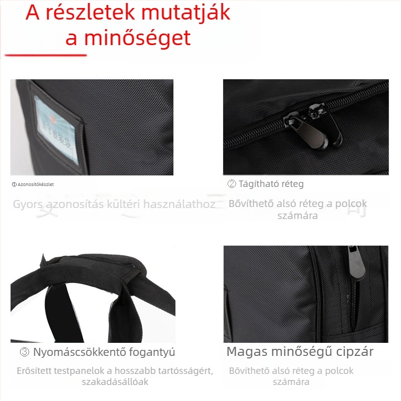 Szabadban végzett katonai edzésre tervezett táska, vízálló Oxford anyagból, vastagított kivitel, nagy kapacitás, uniszex