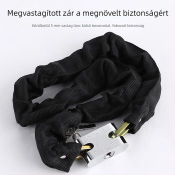 Motorkerékpár lánc zár, YUUISD, modell 5015 négyszögletes fej, fémből készült, anti-hidraulikus vágás elleni védelem, súly 0,8