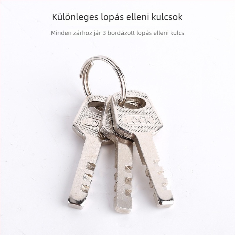 Motorkerékpár lánc zár, YUUISD, modell 5015 négyszögletes fej, fémből készült, anti-hidraulikus vágás elleni védelem, súly 0,8