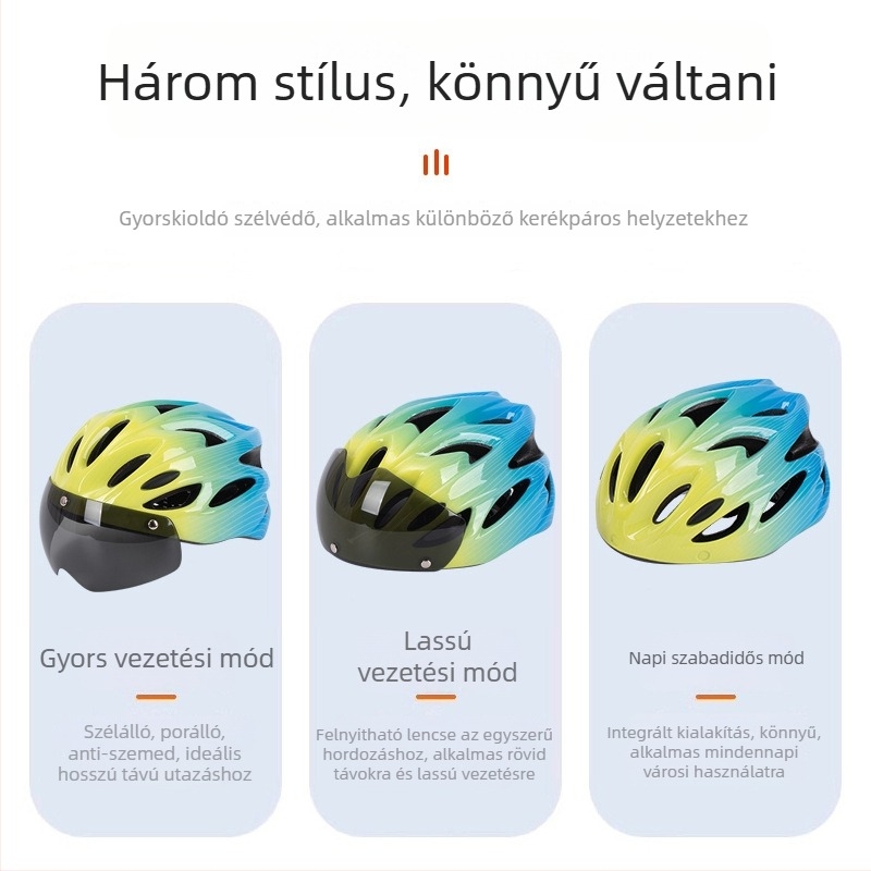 Gyermekeknek kerékpáros sisak, uniszex, lélegző, ultrakönnyű, gradiens dizájn, PC+EPS