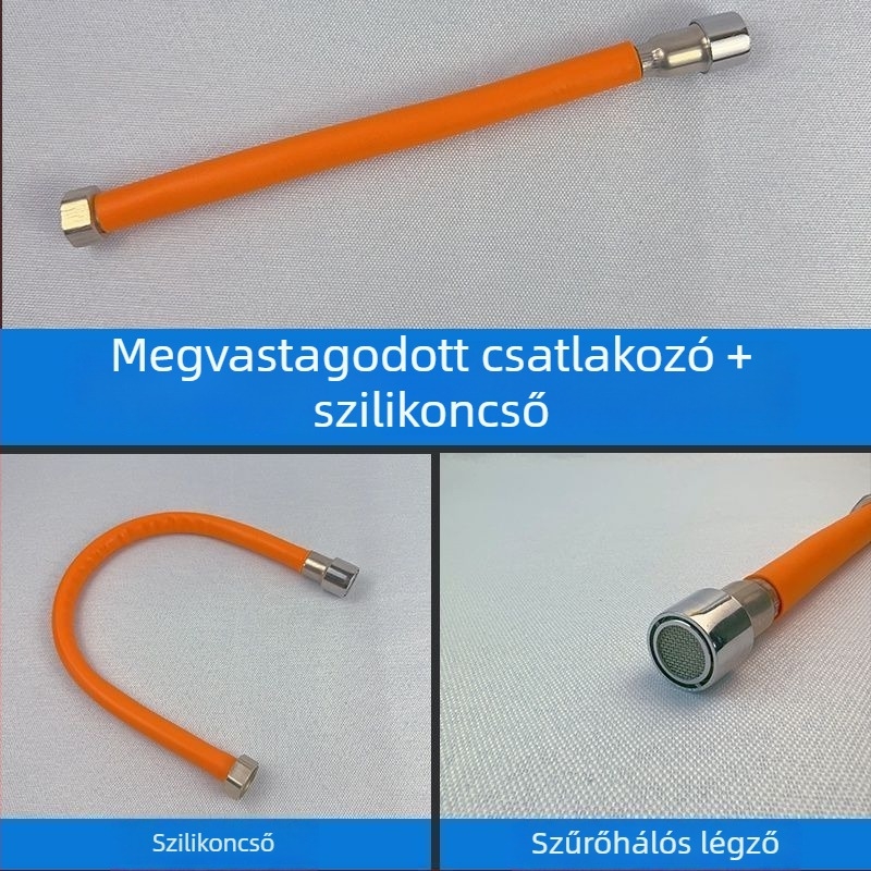 Általános rugalmas meghosszabbító tömlő forgó vízbevezetővel forró/Hideg vízhez, hajlékony vascső, rozsdamentes acél csatlakozó, gyors csatlakozás