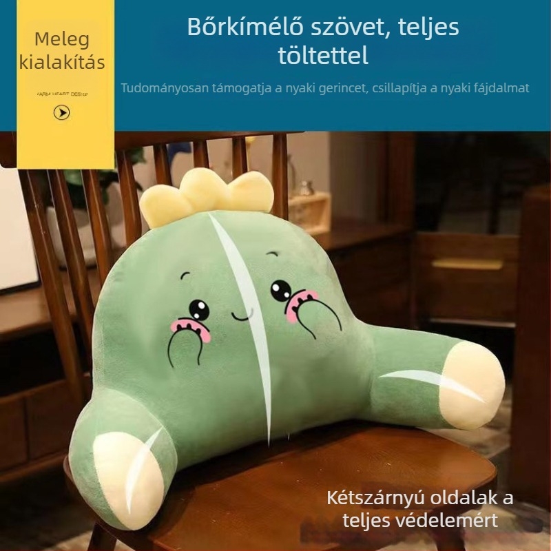Deréktámaszos párna plüss huzattal, karikatúra stílusú virágos mintával, PP gyapot töltet, testreszabható
