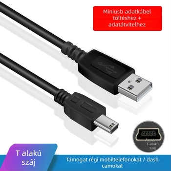 USB töltőkábel kinyújtott fejjel MP3/MP4-hez, PVC, gyors töltés 5W
