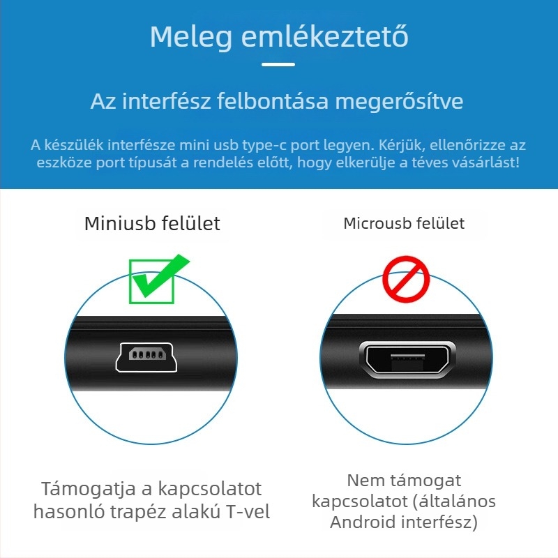 USB töltőkábel kinyújtott fejjel MP3/MP4-hez, PVC, gyors töltés 5W