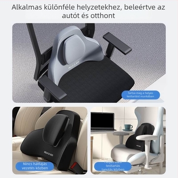 Memóriás habból készült deréktámasz autóhoz, állítható, használható otthon és irodában, univerzális kompatibilitás