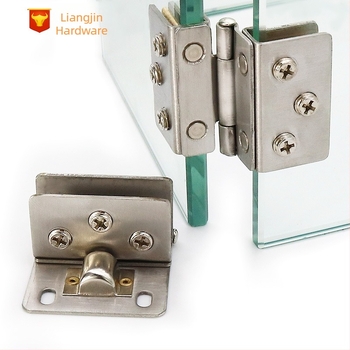 Rozsdamentes acél üveghez illeszkedő csuklópánt – fúrás nélküli szerelés; alkalmas vitrinekhez, borospolcokhoz, ablakokhoz és más üvegezett ajtókhoz; Modell ST500201; rögzítési tartomány 5–10 mm; drótos felület