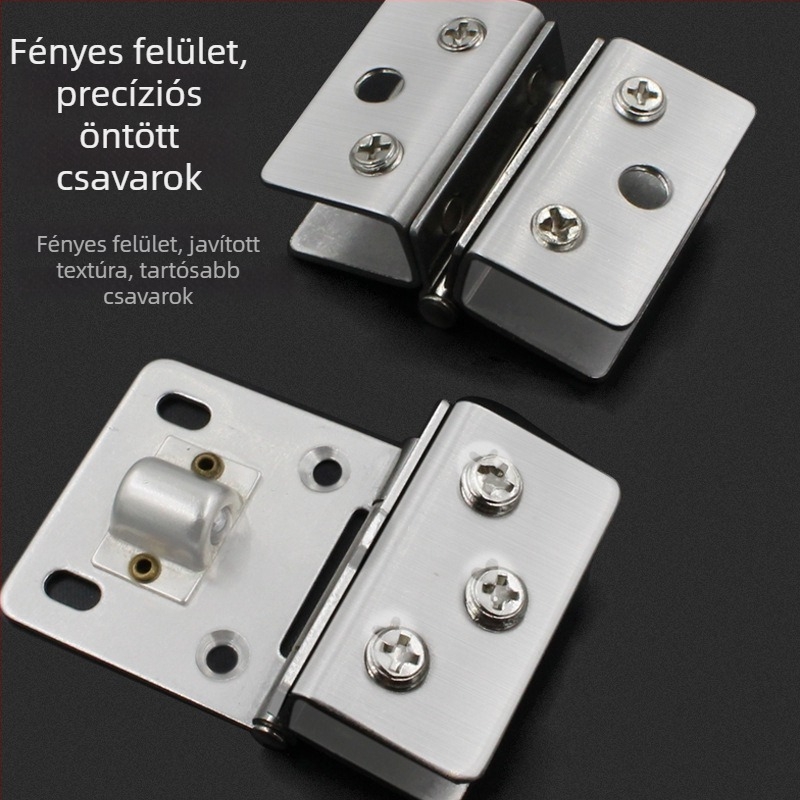 Rozsdamentes acél üvegajtó csukló, kétoldalas, 180°, modell 001