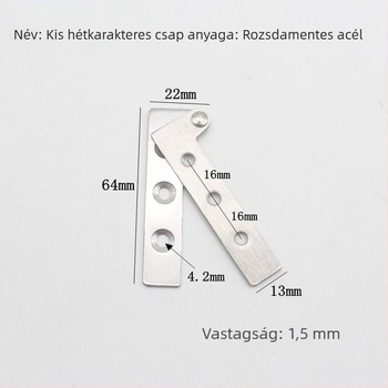 Rozsdamentes acél hétoldalú pánt ablakokhoz és bútorokhoz, modell 20190925, modern minimalista stílus, teherbírás