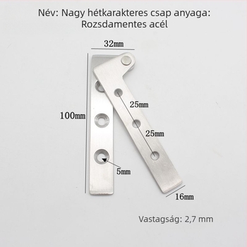 Rozsdamentes acél hétoldalú pánt ablakokhoz és bútorokhoz, modell 20190925, modern minimalista stílus, teherbírás