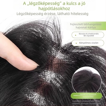 Női felső fejtetőre való hajdarab, extra volumen, könnyű, láthatatlan varrat nélküli, Velcro