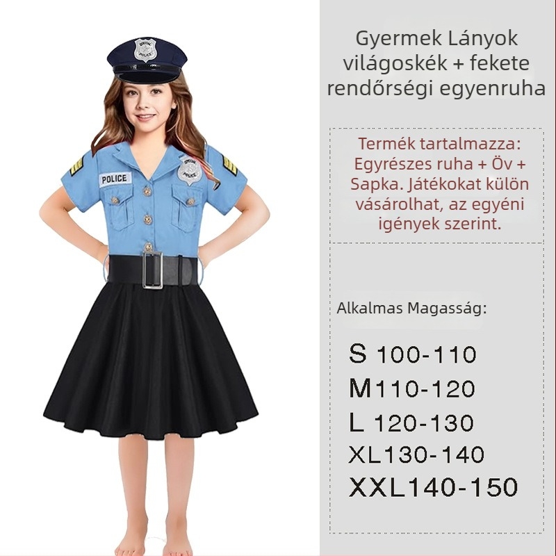 Chang Shen Gyerekek Halloween Szcenikus Kostümök: Rendőrnő, Orvos, Tűzoltó és Mérnök-Ápoló; Finom utánzatú anyag; Regenerált cellulóz rost 95%+; Őszi 2022