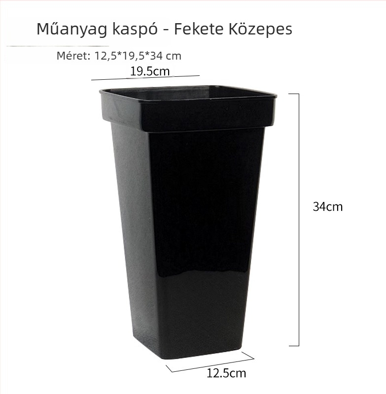 Vastag falú műanyag virágtartó virágos kompozíciókhoz, korrózióálló, injektálással gyártott, asztali használatra