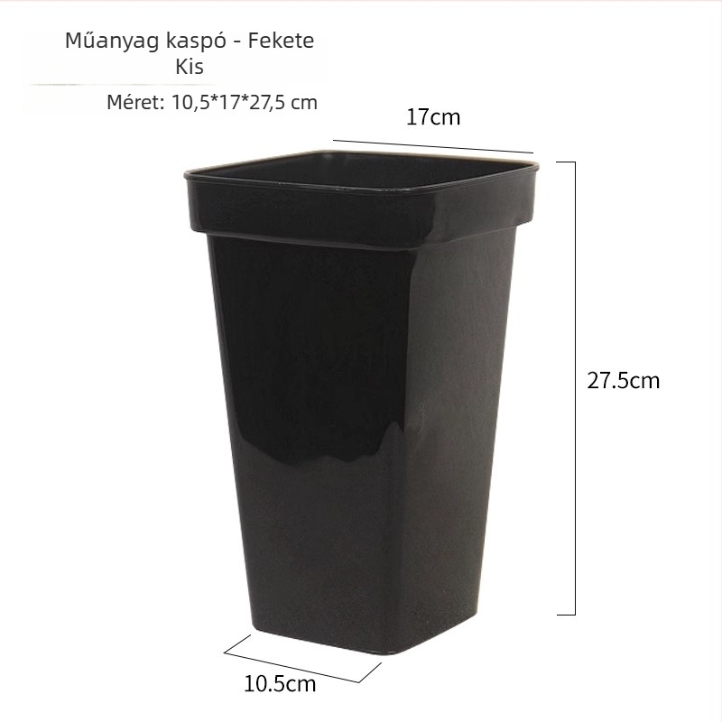 Vastag falú műanyag virágtartó virágos kompozíciókhoz, korrózióálló, injektálással gyártott, asztali használatra