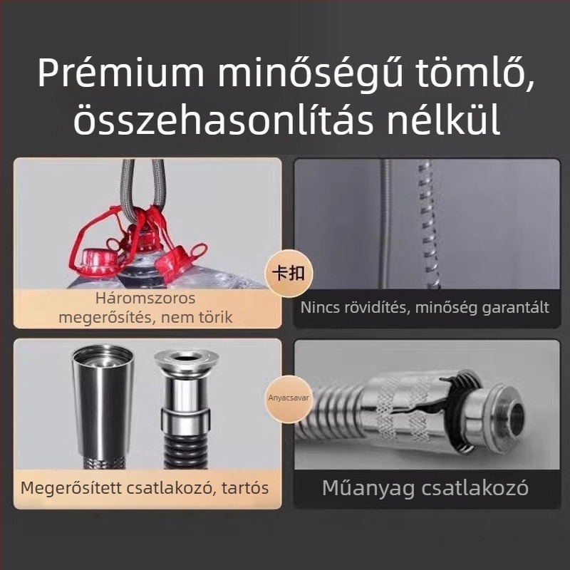 Nylon zuhanycső XYJG040 | Menetes csatlakozás | Működési hőmérséklet 0–50°C | Kopásállóság, nagy rugalmasság
