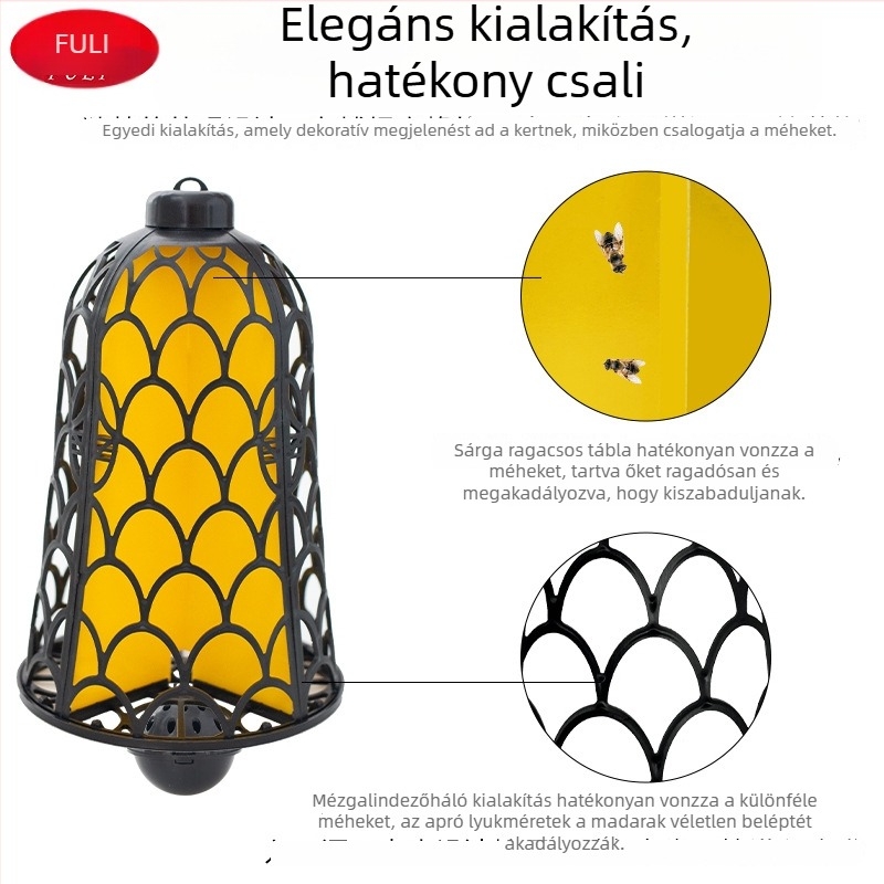 Méhcsapda — erős és tartós, PP anyagból; cél: méhek és legyek befogása; Márka: Blessing (Anyag: PP; Cél: méhek és legyek befogása; Márka: Blessing; Jellemzők: erős és tartós)