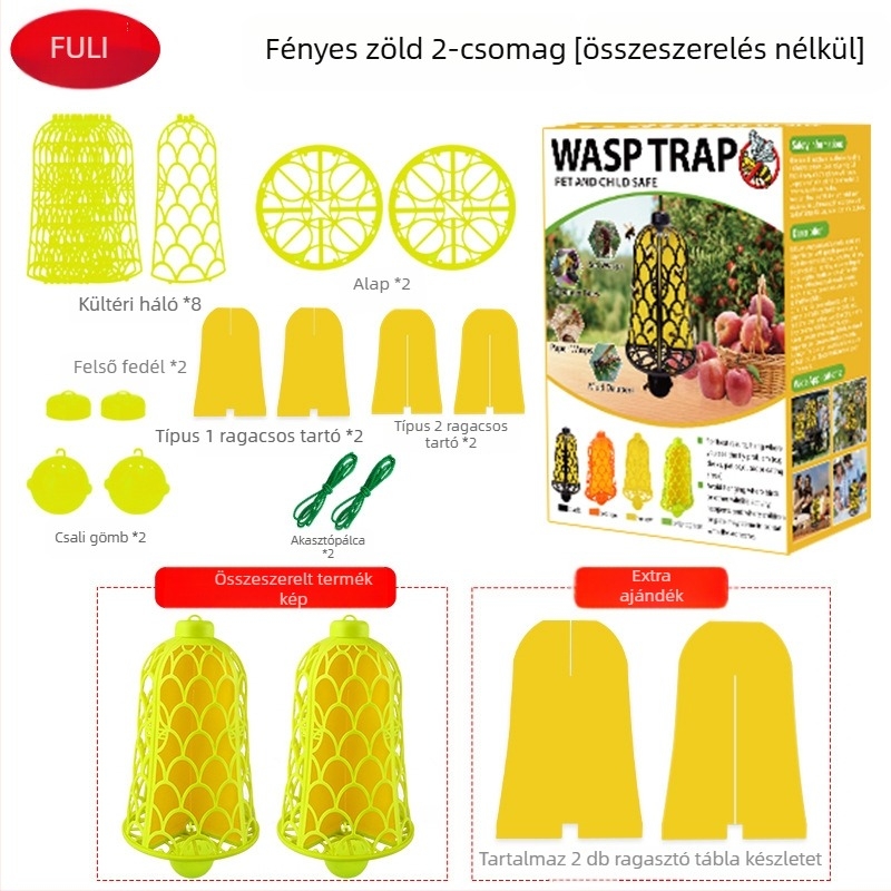 Méhcsapda — erős és tartós, PP anyagból; cél: méhek és legyek befogása; Márka: Blessing (Anyag: PP; Cél: méhek és legyek befogása; Márka: Blessing; Jellemzők: erős és tartós)