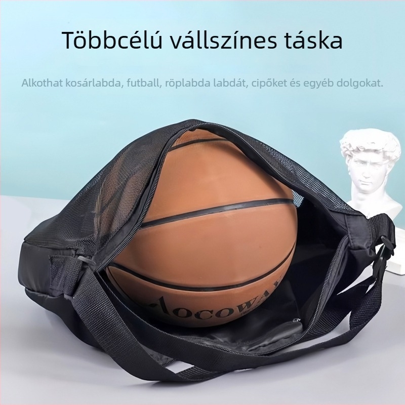 Qiwang kosárlabda táska, modell F31535, hálózatos szövet, futballhoz, kosárlabdához és röplabdához (Anyag: hálózatos szövet • Modell: F31535 • Márka: Qiwang • Alkalmazási terület: futball, kosárlabda, röplabda)