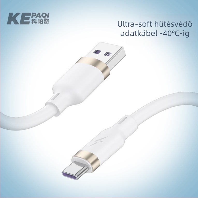 Kopaci 3 az 1-ben USB adatkábel Lightning, USB-C és Micro USB csatlakozókkal — akár 120W gyorstöltés, 1–2 m hosszú, TPE anyag