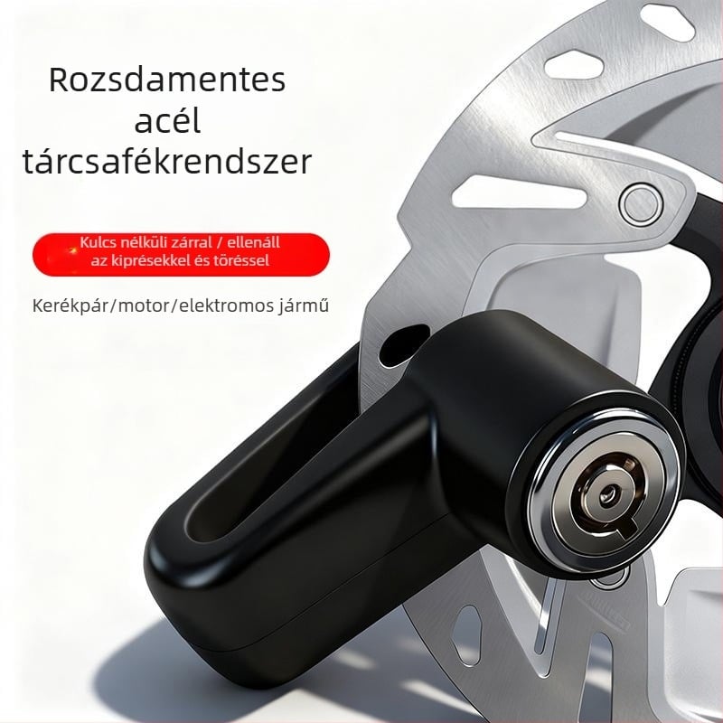 Mini alumíniumötvözetből készült féknyereg-zár motoros kerékpárhoz/e-bike-hoz/biciklihez – lopás elleni védelem, anti-nyitással, rozsdamentes, 80 g