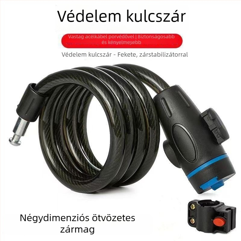 Jelszavas kerékpár-zár ötvözet lánccal – hordozható, kerékpárokhoz, elektromos kerékpárokhoz, motorkerékpárokhoz és hegyi kerékpárhoz