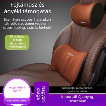 Memóriás autófej- és nyakpárna deréktámaszzal